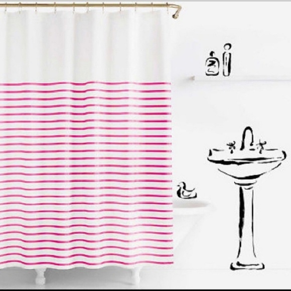 kate spade Other - BOGO FREE Kate Spade Pink Striped Shower Curtain